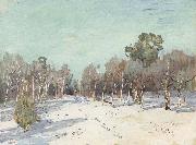 Levitan, Isaak Garden in the snow oil